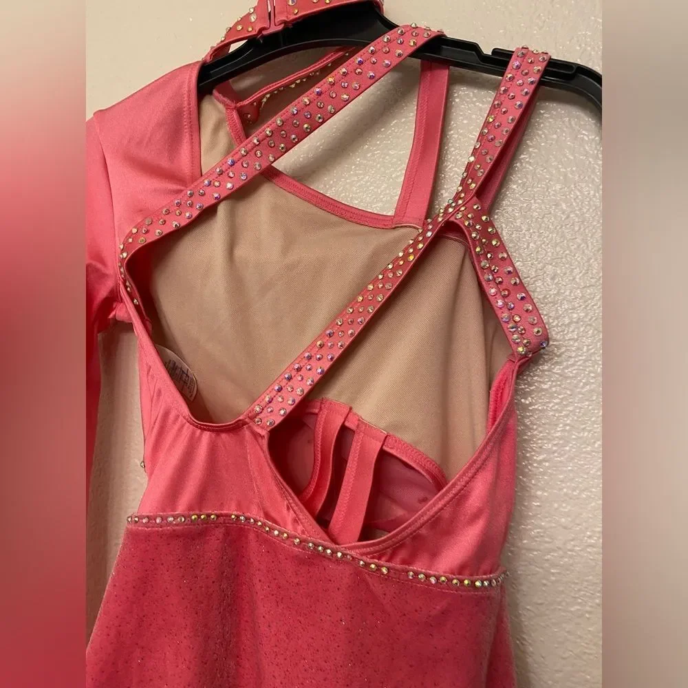 Weissman elite solo dance custom hot pink costume contemporary jazz 17343 MC